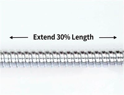 Qual é o raio de curvatura mínimo de uma mangueira de chuveiro de grande diâmetro?